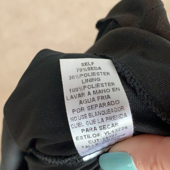 Ya Los Angeles Black Strapless Mini Dress Sz L - Picture 6 of 10